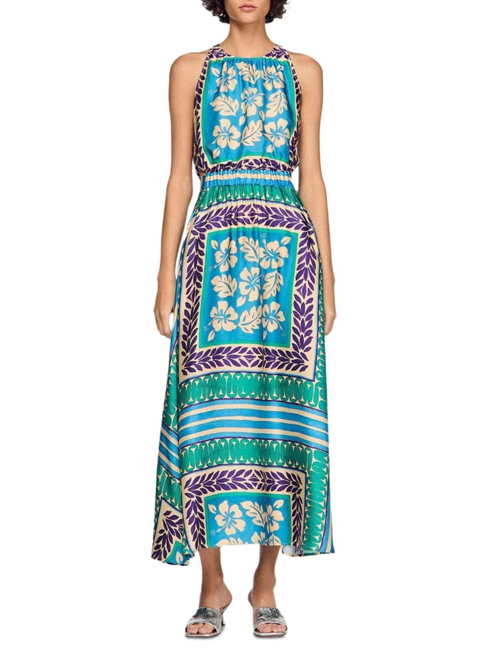 Jade Floral Print Maxi Dress